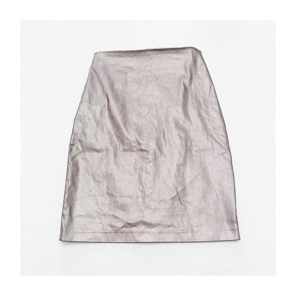 All Saints Metallic Copper Pencil Skirt SZ0